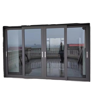 Portes coulissantes en aluminium <span class=keywords><strong>pour</strong></span> grand balcon extérieur en verre à l'épreuve des ouragans Patio à impact 4 voies - Product Image 1