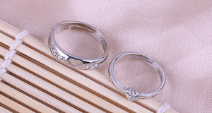 Cổ Phiếu Bán Người Yêu Của Nhẫn Với Trái Tim Lãng Mạn Khắc Giá Rẻ Giá Bạc Nhẫn Thay Đổi Kích Thước Và Nhanh Chóng Giao Hàng Trang Sức Cưới - Product Image 5