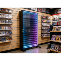Vitrine de présentation en acrylique transparent et métal pour cartes à collectionner, cartes de baseball et cartes sportives, présentoirs