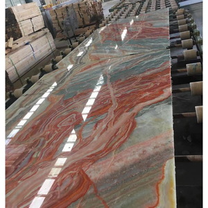 Phiến Đá Cẩm Thạch Màu Đỏ Cầu Vồng Với Màu Xám Onxy - Product Image 5