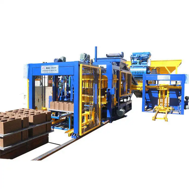QT6-15 fully automatic brick machine production line high capacity block making machine