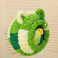Nid d'oiseau en peluche chaud d'hiver, rond, pour perroquet, jouets pour oiseaux, nid pour perruche, lit pour calopsitte, hamac pour oiseaux pour perroquets