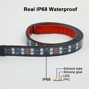 Двухрядная светодиодная подсветка днища автомобиля IP68, водонепроницаемая, с эффектом бегущих огней RGBIC, 6 шт., комплект для автомобилей - Product Image 4