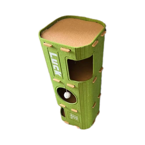 Menara pohon panjat kucing mewah klasik Solid ramah lingkungan 40cm 1.5kg semua musim ruang tamu menggunakan mainan hewan peliharaan Polybag - Product Image 6