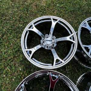 Хромированные блестящие Серебристые кованые диски, 19 ободов, серебристые, хромированные, Nismo V1 колеса <span class=keywords><strong>G37</strong></span> Q50, кованые диски - Product Image 5