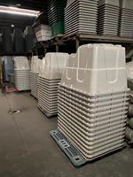 Chariot de Manutention Industriel Multifonctionnel à Quatre Roues en Plastique, Conteneur Roulant de Stockage, 1/2 Cu.Yd, Marque 850 BL - Vente Chaude