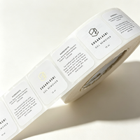 Étiquette personnalisée imperméable et résistante à l'huile pour flacon cosmétique 15ml, autocollant pour dissolvant de cils, logo estampé à chaud