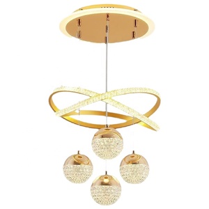 <span class=keywords><strong>Lampadari</strong></span> a Led a <span class=keywords><strong>sfera</strong></span> moderna per sala da pranzo da soggiorno regolabile in altezza telecomando con finitura oro Design lampada a sospensione - Product Image 4