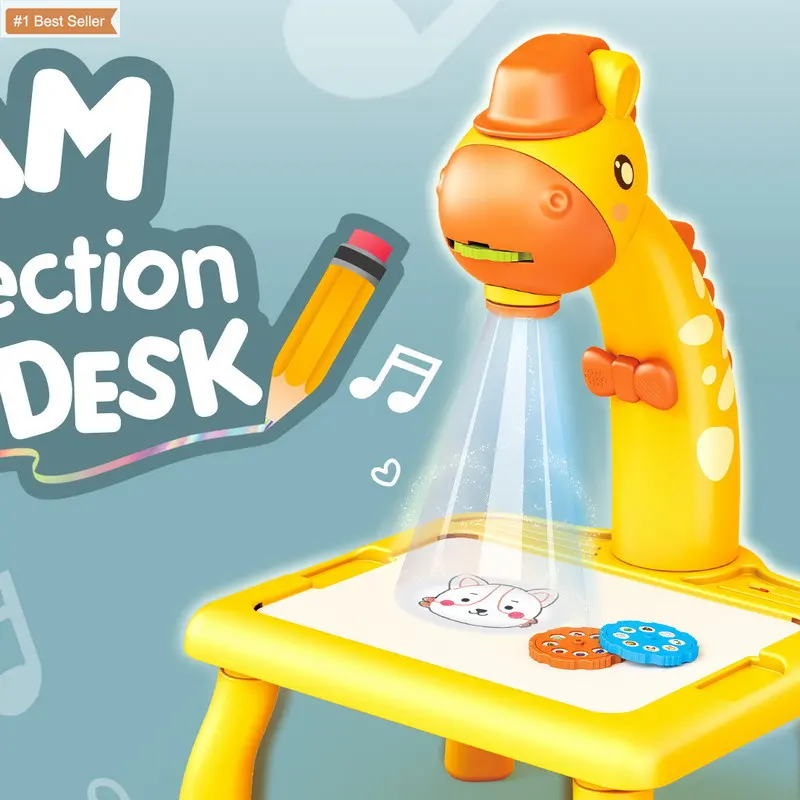 Jumon Painting Desk Kinder Zeichen tisch Kinder Lernspiel zeug Geschenk LED Projektor Board Giraffe Handschrift