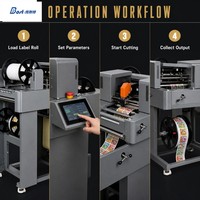 Machine de découpe à rouleaux Roll-Max, largeur d'alimentation 350 mm, vitesse 1200 mm/s, découpe continue d'étiquettes et de stickers