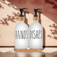 Distributeur de savon mousse en verre personnalisé de 250 ml et 500 ml avec pompe pour savon pour les mains et gel douche