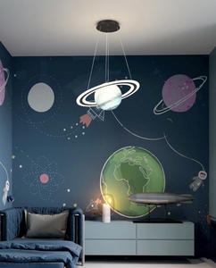 <span class=keywords><strong>Lampadario</strong></span> a stella spaziale con luce del pianeta camera da letto per bambini - Product Image 6