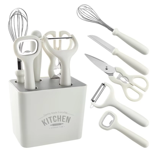 JHY Home Kitchen Supplies Accessories Gadgets Stainless Steel Whisk Scissor Bottle Opener Vegetable Fruit Peeler