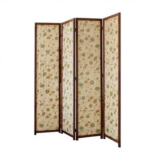 Divisor de Habitaciones de Bambú de 4 Paneles, Diseño Contemporáneo, Separación de Espacios, 56 pies de Altura, Pantalla de Privacidad Plegable de Doble Cara - Product Image 1