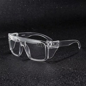 Lunettes de sécurité LMA Custom Design Sports transparentes carrées pour femmes et hommes, avec protection amovible anti-lumière bleue, conformes à la norme ANSI Z87. - Product Image 1
