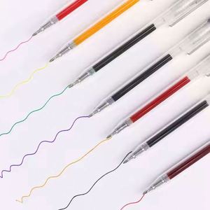 Stylo Gel Rétro Multicolore à Encre Neutre à Pression, Bleu, Encre à Base d'Eau, Fournitures de Bureau et Scolaires - Product Image 3