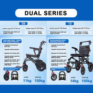 Silla de ruedas manual de alta calidad al por mayor, silla de ruedas con reposabrazos plegable de aluminio, silla de ruedas ligera para personas mayores con discapacidad - Product Image 2