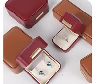 Boîte à bijoux de voyage en cuir Cartier, organiseur de bagues, boîte de rangement pour bijoux, coffret cadeau pour mariage ou Saint-Valentin, ensemble complet