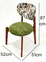 Chaise de salle à manger moderne et élégante en bois massif, design de créateur, pour la maison, la cuisine, le restaurant, assise confortable