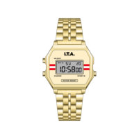 Jam Tangan Digital Elektronik Bisnis OEM Layar LED Multifungsi Olahraga Tali Silikon Dial Kaca Tahan Air 5BAR Grosir