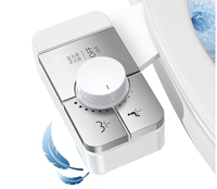 Accessoire de bidet pour les bidets autonettoyants de pulvérisateur d'eau fraîche et froide avec double buse pour le lavage féminin et postérieur