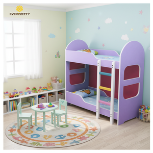 Muebles para Preescolar y Jardín de Infancia, Cama para Dormitorio, Estructura de Cama de Madera Duradera, Estable y Cómoda, Color Personalizado, Litera con Escalera - Product Image 2
