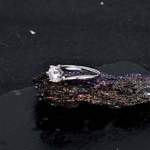 <b>Moissanite</b> <b>Ring</b> Twist Arm Classic Four Prong <b>Ring</b> S925 Sterling Silver <b>Ring</b> for Woman Ladies Wedding - Product Image 3