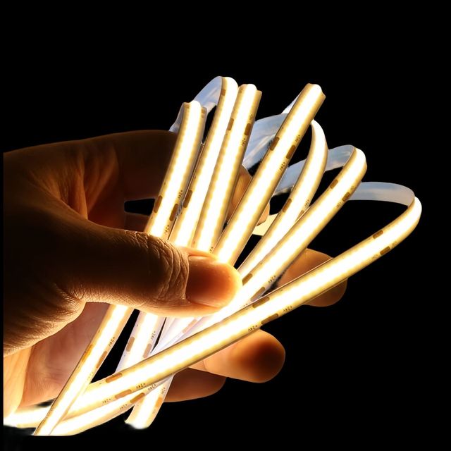 Dotless COB LED Strip Light 480LEDs/M 12V 24V 8mm 2700K 3000K 4000K 6000K High CRI90 Waterproof for Kitchen Cabinet Cove