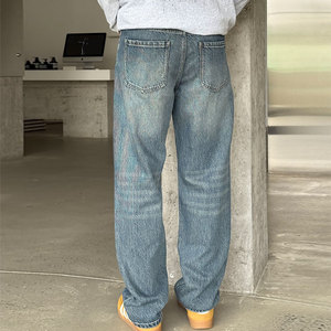 Nueva moda último diseño moda Y2K vaquero negro Buggy Calsas Cowo Hombre Homme Jeans Joggers pantalones hombres Denim Baggy Jeans - Product Image 4