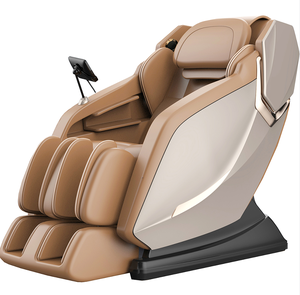 Fauteuil de massage Shiatsu moderne à gravité zéro, avec rail L, inclinable, airbag, haut-parleur, écran LCD, télécommande et commande vocale pour le dos - Product Image 1