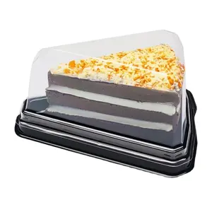 Slice Box Container Packaging Cake Plastic Single Loaf Boxes Triangle Opp Transparent Clear Containers One Slices Cake