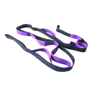 Yoga Strap Resistance Band Purple Black Stretching Rope For <b>Leg</b> <b>Exercise</b> Fitness Training Body Shaping Workout Equipment - Product Image 3