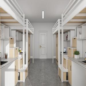 Eco-Friendly Dormitory <strong>Queen</strong> <strong>Size</strong> Good Quality Loft <strong>Bed</strong> Hostel Adult Metal <strong>Bunk</strong> <strong>Beds</strong> with Stairs for School Use - Product Image 3