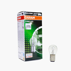 หลอดไฟรถยนต์ <span class=keywords><strong>OSRAM</strong></span> P21/<span class=keywords><strong>5W</strong></span> <span class=keywords><strong>12V</strong></span> S25 21/<span class=keywords><strong>5W</strong></span> แบบสองขั้ว 7528L Longlife E1 - Product Image 2