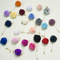 2026 Broche Corsage Fleur de Rose en Satin Mat 3,5 cm, Tendance Quatre Saisons, pour le Commerce Transfrontalier, Accessoire Vestimentaire et Ornement