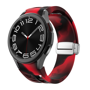 Enjoy Pretty Quick Fit Correa de silicona magnética suave para Samsung Galaxy Watch 6 Classic 47mm 43mm 6/5/4 Pulsera de banda deportiva sin huecos - Product Image 1