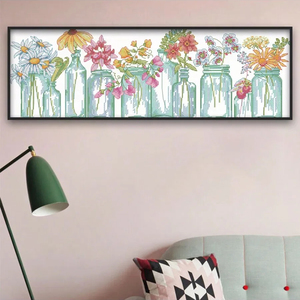 Punto de <span class=keywords><strong>Cruz</strong></span> pequeño fresco creativo estampado floral serie <span class=keywords><strong>diez</strong></span> perfecto sala de estar decoración pintura DIY tela bordado Kit - Product Image 2
