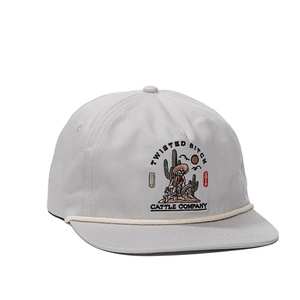 Gorra de Béisbol de 5 Paneles con Visera Plana y Cierre a Presión, Gorra de Algodón con Logotipo Personalizado Bordado - Product Image 4
