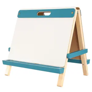 Double Sided Tabletop Activity Art Easel For Painting And Drawing With Paper Roll