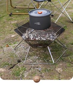 Parrilla de <span class=keywords><strong>barbacoa</strong></span> plegable portátil RS de acero inoxidable para acampar al aire libre, picnics y <span class=keywords><strong>leña</strong></span> doméstica para barbacoas - Product Image 5