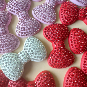 Adornos de Lazo con Pedrería <span class=keywords><strong>Rosa</strong></span> de Gran Tamaño para Decoración de Fundas de Teléfono, Accesorios de Joyería DIY, Adornos para <span class=keywords><strong>Uñas</strong></span> - Product Image 6