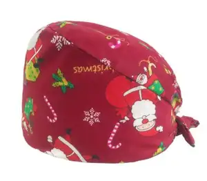 Nuovo Unisex Del cotone Del Fumetto Di stampa Di Natale cappello scrub personalizzato Dentale ufficio di lavoro