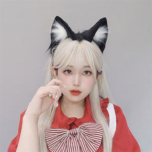 Oreilles de chat (pain en forme d'oreille de chat cuit à la vapeur) cerceau de <span class=keywords><strong>cheveux</strong></span> renard décoration de <span class=keywords><strong>cheveux</strong></span> en peluche simulation de coeur de fille désir pur - Product Image 1