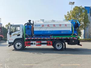 Factory Export 2-axle 6-wheel Shacman G1 Sewer Vactor Truck For Property Construction River Mud <b>Sludge</b> Dredging - Product Image 4