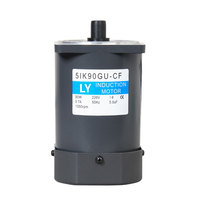 Moteur à induction à engrenages AC monophasé 220v 5IK90GU 90W à couple élevé et faible régime avec contrôleur de vitesse