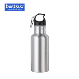 BestSub de sublimación en blanco del deporte 600ml de botella de agua de aluminio termo flaca vasos de plata - Product Image 3