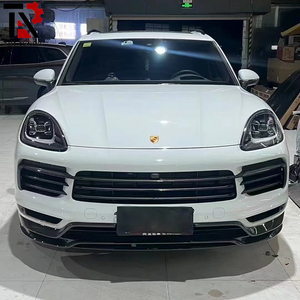 Для <span class=keywords><strong>Porsche</strong></span> <span class=keywords><strong>Cayenne</strong></span> T-стильная влажная передняя губа из углеродного волокна, идеально подходит 2018-2024 моделей, Простая прямая установка, защита Бампера - Product Image 5