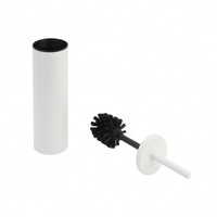 Porte-brosse de toilette en métal blanc moderne avec support de brosse en plastique pour salle de bain cuisine hôtels