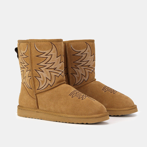 Giày bốt nữ mùa đông ấm áp bằng lông cừu Úc kiểu dáng trung bình, chất liệu len lông cừu - Product Image 2