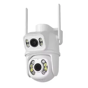 Regis 6MP çift Lens açık Wifi ağ PTZ AI insan algılama açık IP66 su geçirmez Cctv IP Icsee güvenlik kamera